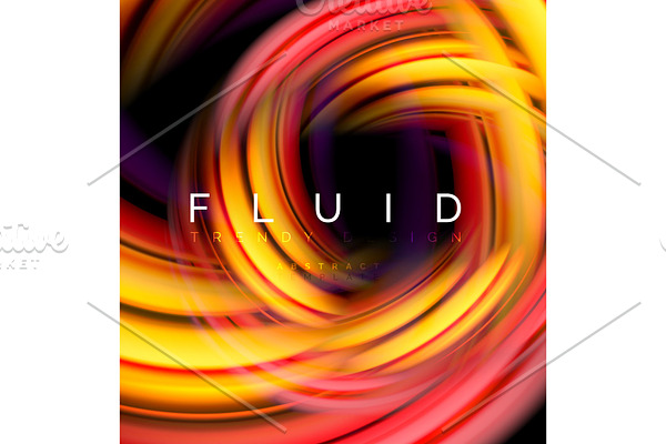Fluid smooth wave abstract