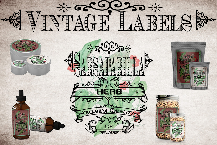 Sarsaparilla Vintage Label
