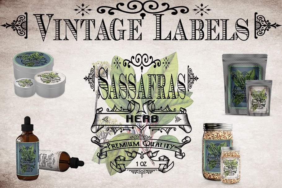 Sassafras Vintage Label