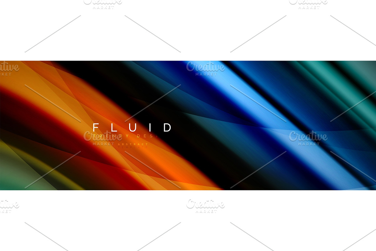 Wave fluid flowing colors motion in Illustrations - product preview 8