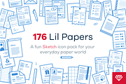 Lil Papers - 176 icons for Sketch