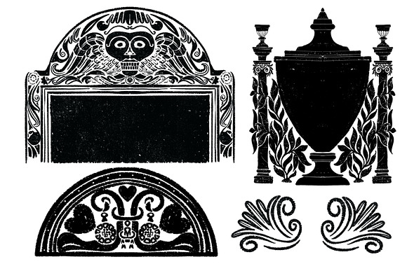 Gravestone Graphics From New England in Illustrations - product preview 5