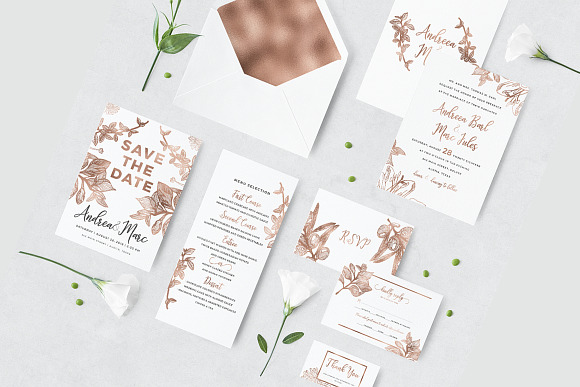 Botanical Wedding Invitation Pack in Wedding Templates - product preview 1