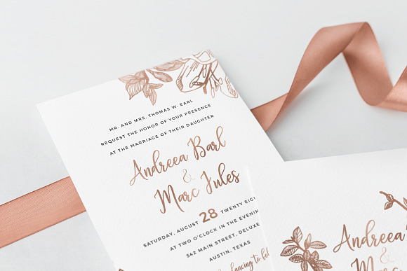 Botanical Wedding Invitation Pack in Wedding Templates - product preview 2