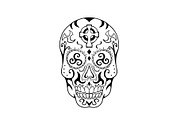 Mexican Skull Triskele Celtic Cross 