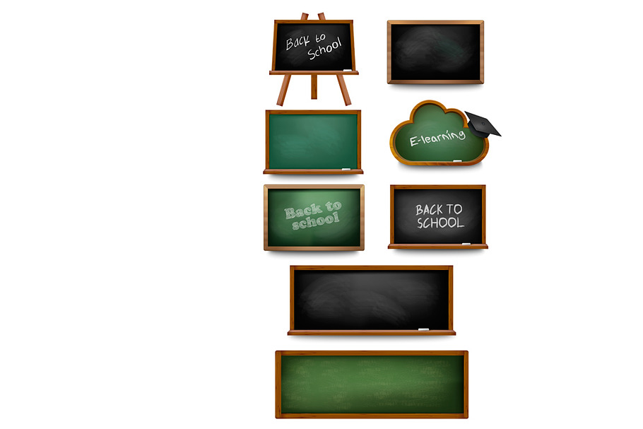 Set of chalkboards and schoolboards. in Illustrations - product preview 8