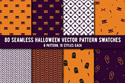 80 Halloween Seamless Vector Pattern