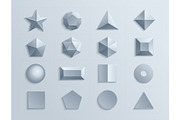 3d shapes template realistic