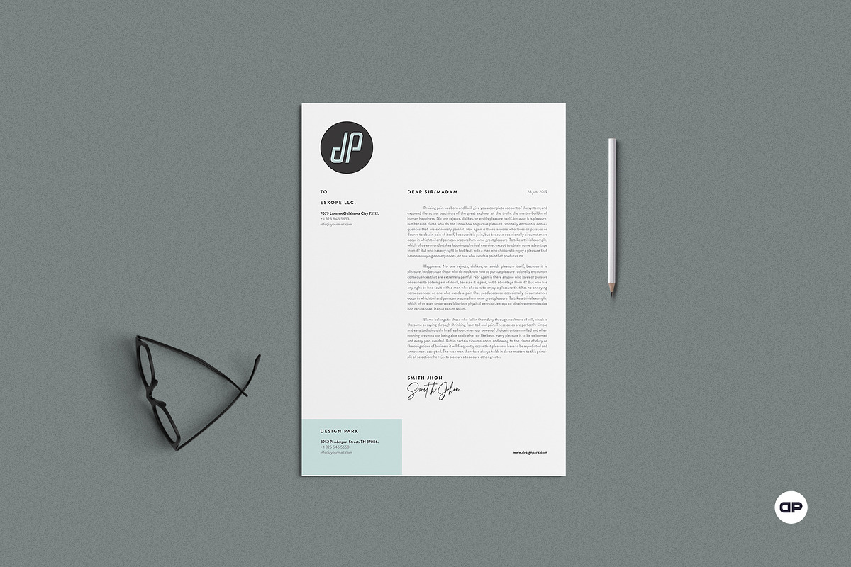 Minimalist Letterhead in Stationery Templates - product preview 8