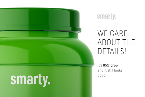 Glossy nutrition jar mockup in Product Mockups - product preview 3