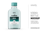 Small vodka bottle mockup