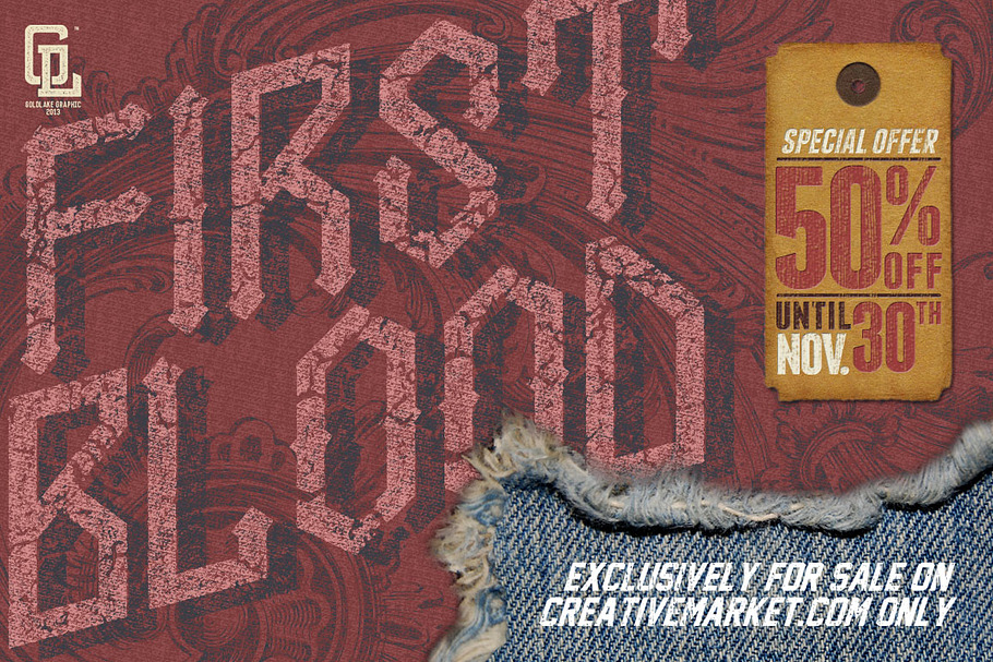 FIRSTBLOOD in Blackletter Fonts - product preview 8
