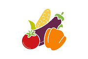 Vegetables glyph color icon