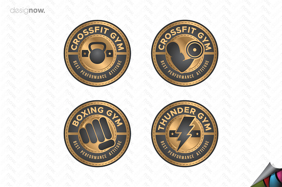 Fitness and Gym Logo Badge in Logo Templates - product preview 1