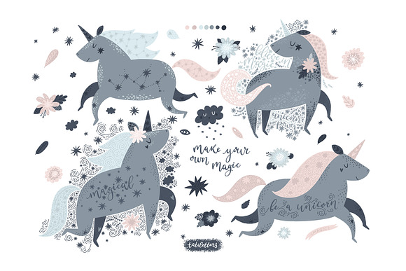 Unicorns Illustrations & Patterns in Illustrations - product preview 1
