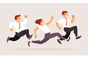Running business people vector