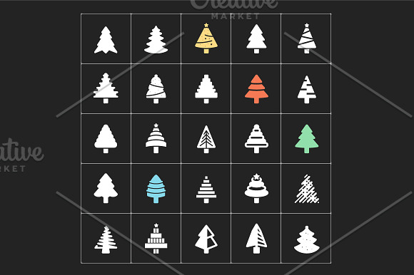 Christmas Tree Filled Icon in Christmas Icons - product preview 2