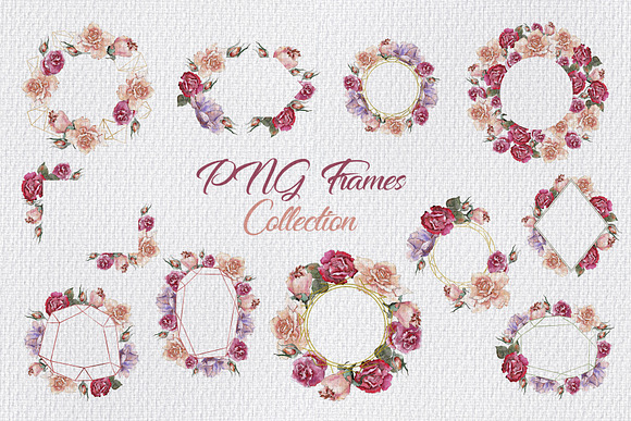 Pink and beige roses PNG watercolor  in Illustrations - product preview 6