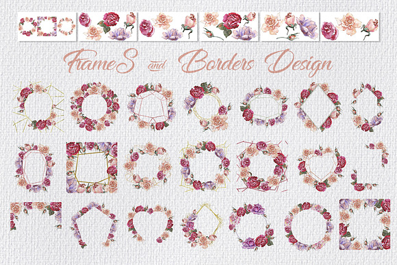 Pink and beige roses PNG watercolor  in Illustrations - product preview 7