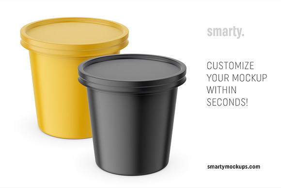 Dairy jar mockups in Product Mockups - product preview 1