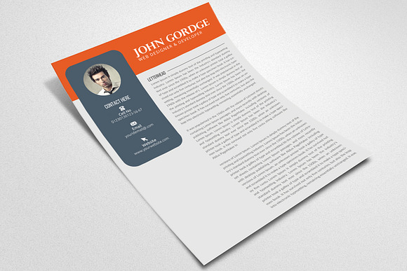 Professional CV Resume Word Template in Resume Templates - product preview 2