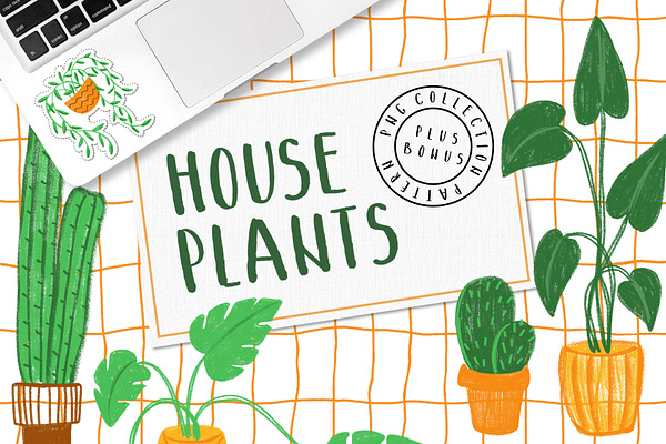 HOUSEPLANTS – PNG & Patterns Pack