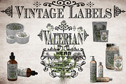 Valerian Vintage Labels