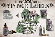 Violet Vintage Labels