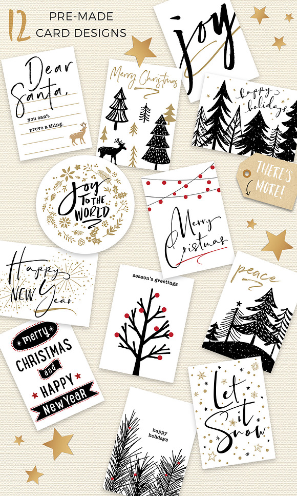 JOY TO THE WORLD HOLIDAY DESIGN KIT in Illustrations - product preview 1