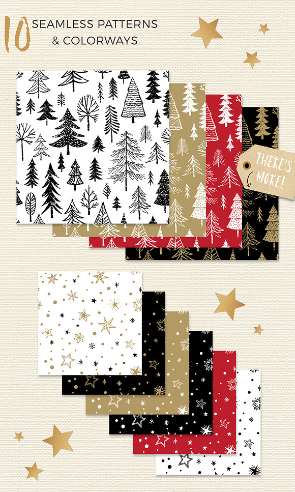 JOY TO THE WORLD HOLIDAY DESIGN KIT in Illustrations - product preview 3