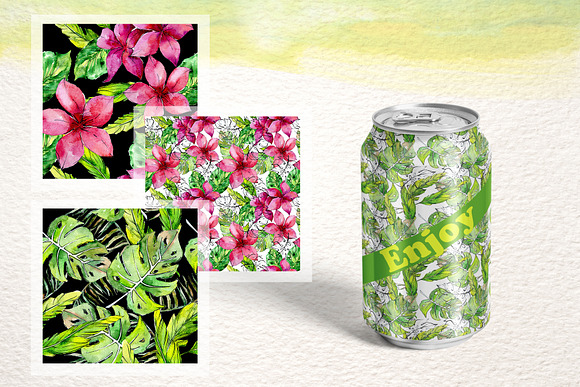 Tropical leaves collection PNG set in Illustrations - product preview 4