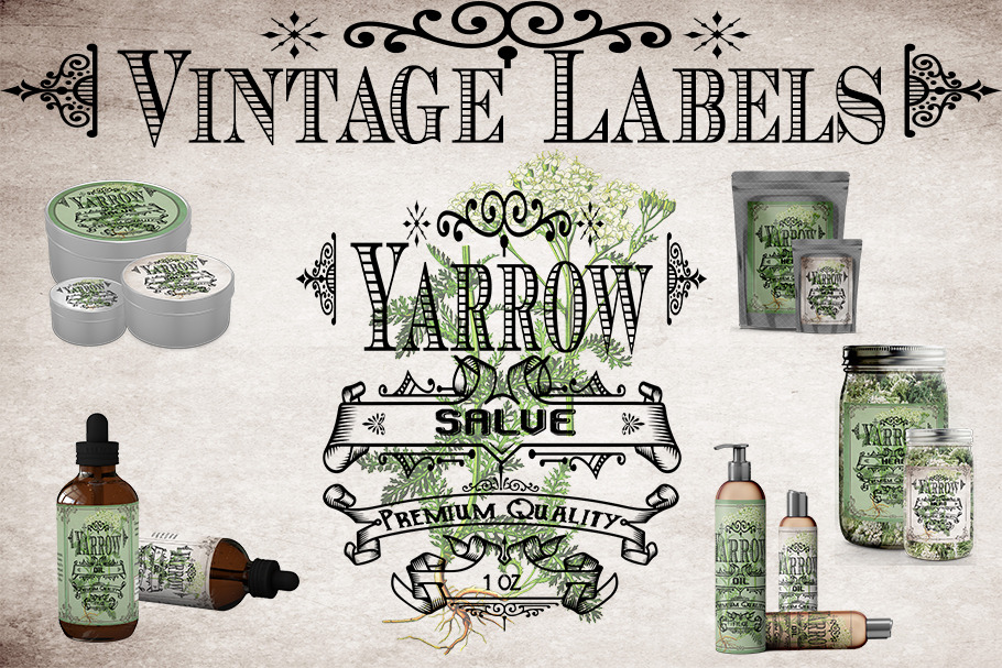 Yarrow Vintage Labels