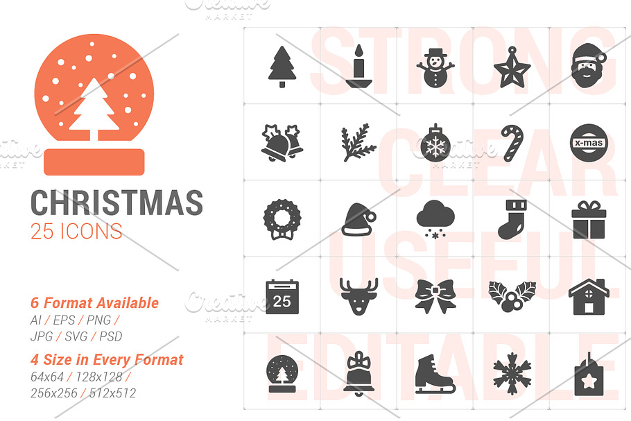 Christmas Filled Icon in Christmas Icons - product preview 8