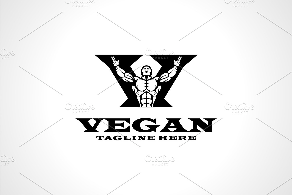 Vegan Strong in Logo Templates - product preview 8