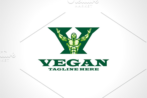 Vegan Strong in Logo Templates - product preview 2