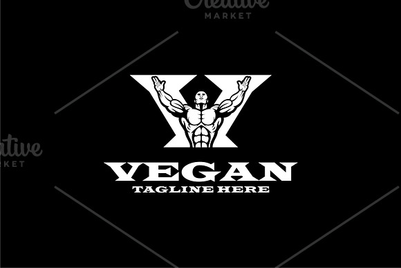Vegan Strong in Logo Templates - product preview 3