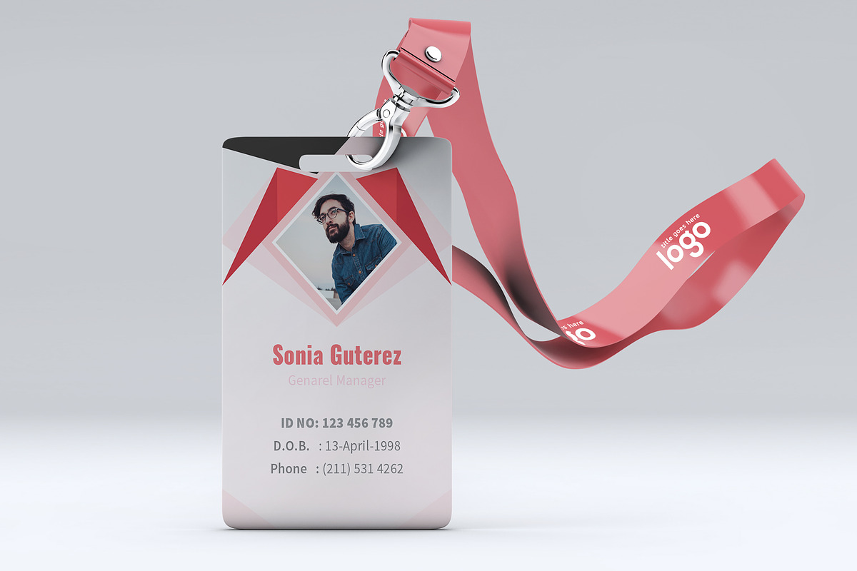 Red and Black ID Card Template in Stationery Templates - product preview 8