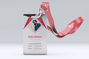 Red and Black ID Card Template