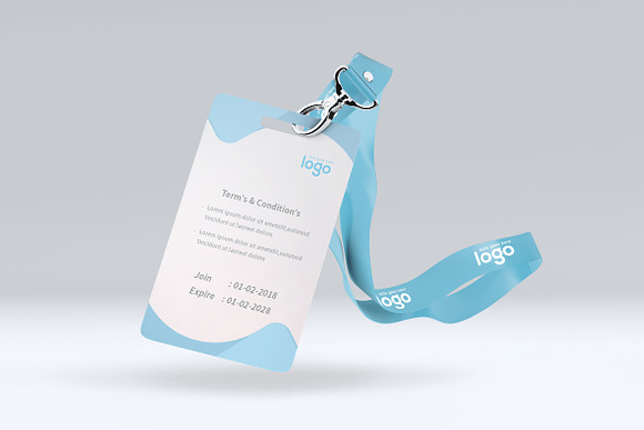 Blue ID Card Design in Stationery Templates - product preview 2