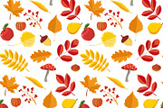 Colorful floral autumn pattern