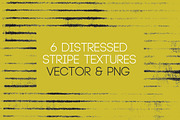 6 Distressed Stripe Texture Vectors
