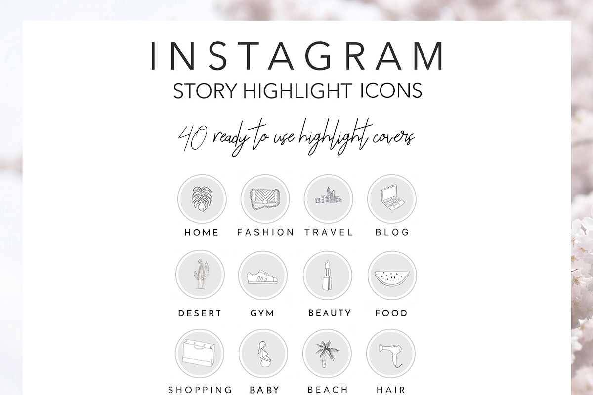 40 Grey Instagram Highlight Icons in Icons - product preview 8