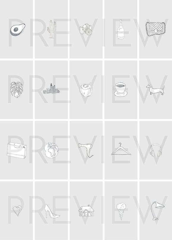 40 Grey Instagram Highlight Icons in Icons - product preview 1