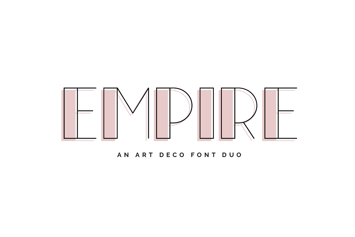 Empire | An Art Deco Font Duo in Art Deco Fonts - product preview 8