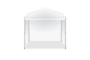  Blank Outdoor White Tent. Vector