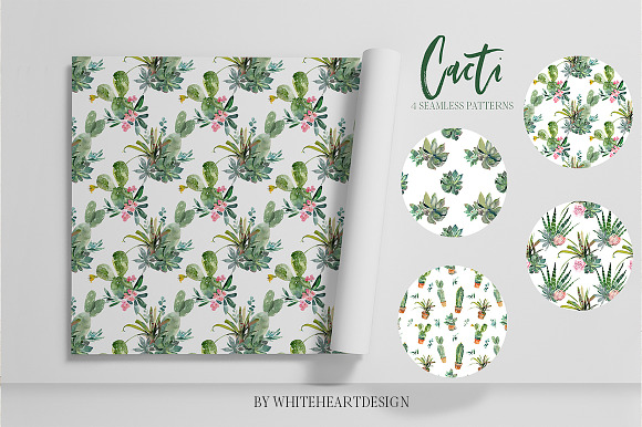 Cacti Watercolor Cactuses Clipart  in Illustrations - product preview 11