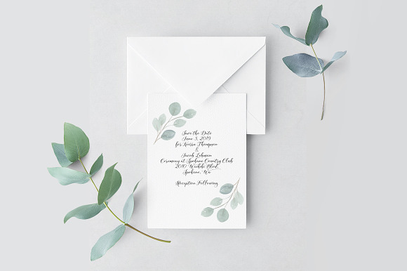 Watercolor Eucalyptus & Greenery in Illustrations - product preview 9