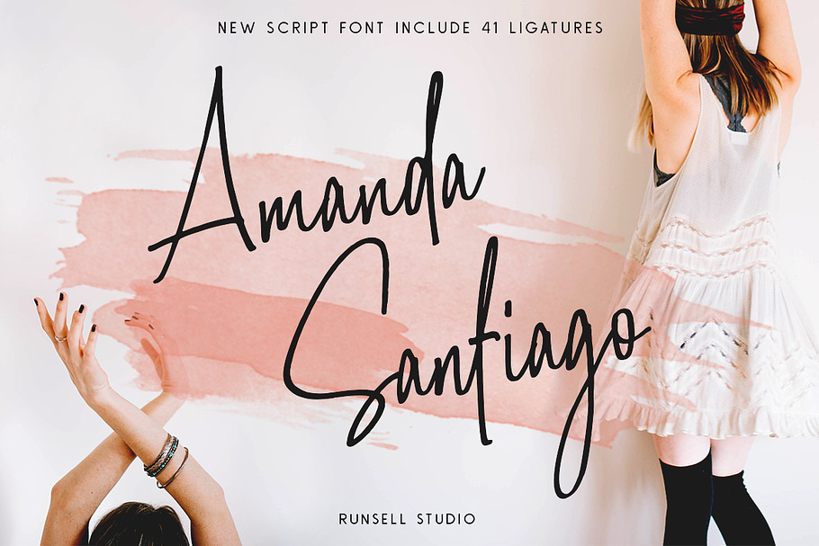 Amanda Santiago in Script Fonts - product preview 8