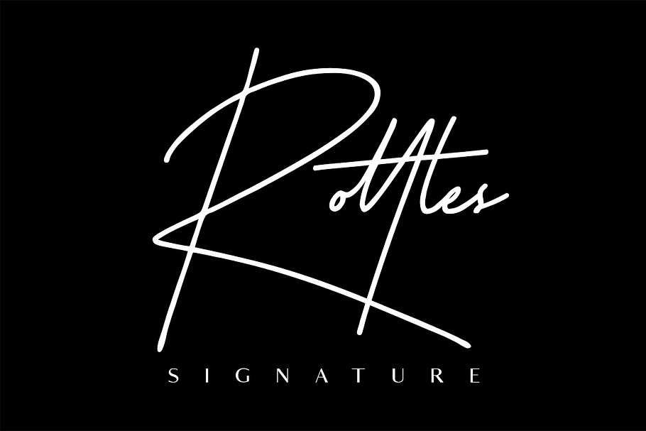 Rottles Signature Font in Script Fonts - product preview 8