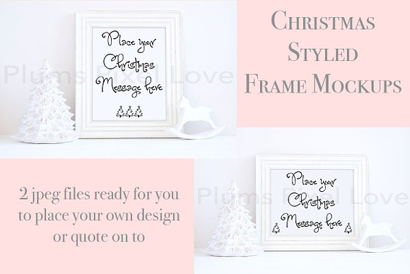 2 Christmas styled frame mockups in Print Mockups - product preview 2